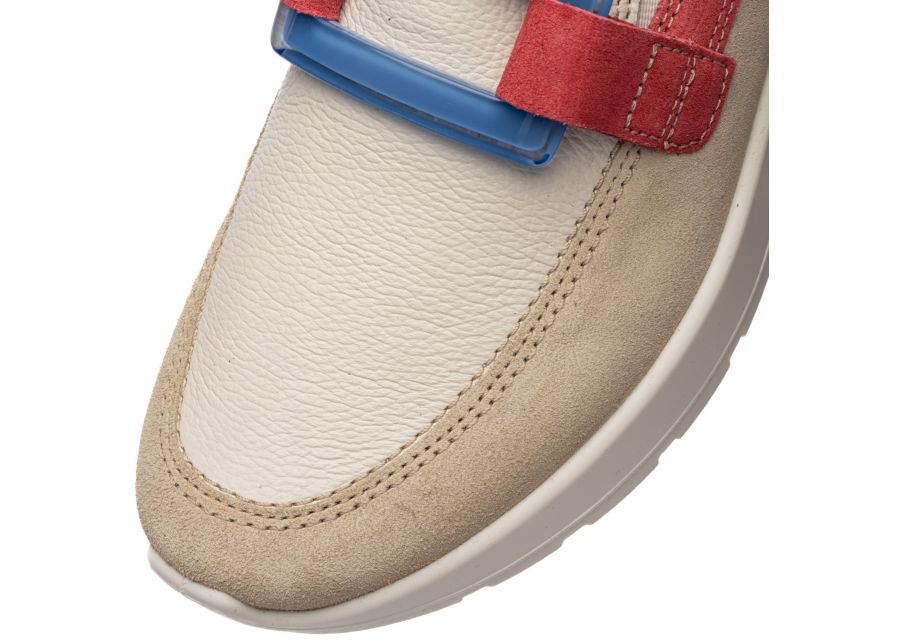 Ara 12-25122 08 New York H Fit Beige, Cream & Red Combi Slip On Loafers