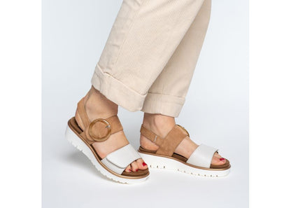 Ara 12-33505 09 Bilbao-S G Fit Cream & Tan Sandals