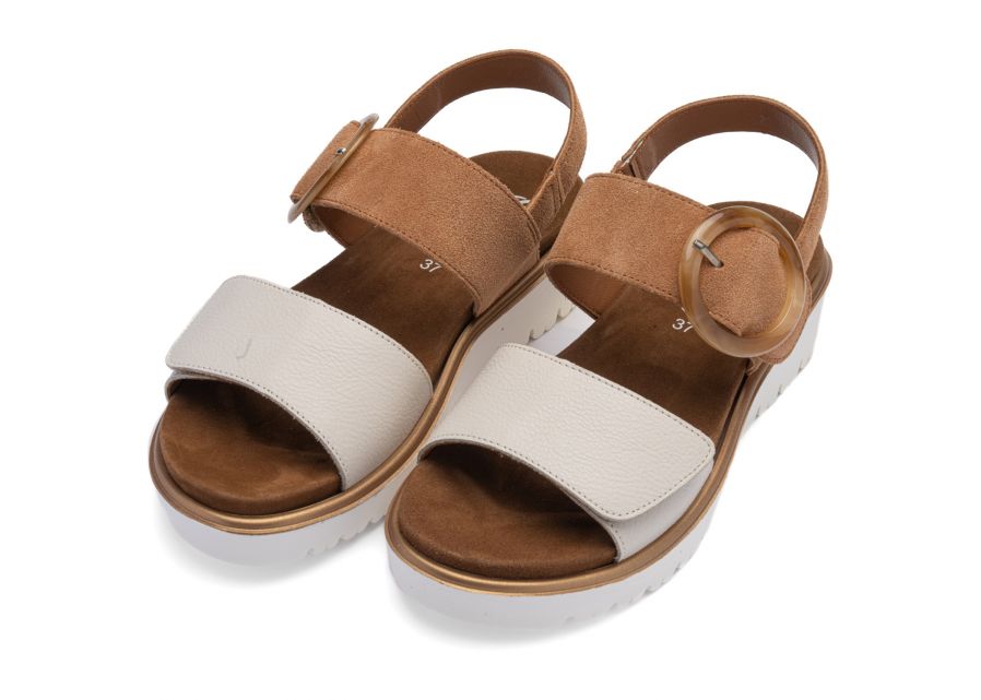 Ara 12-33505 09 Bilbao-S G Fit Cream & Tan Sandals