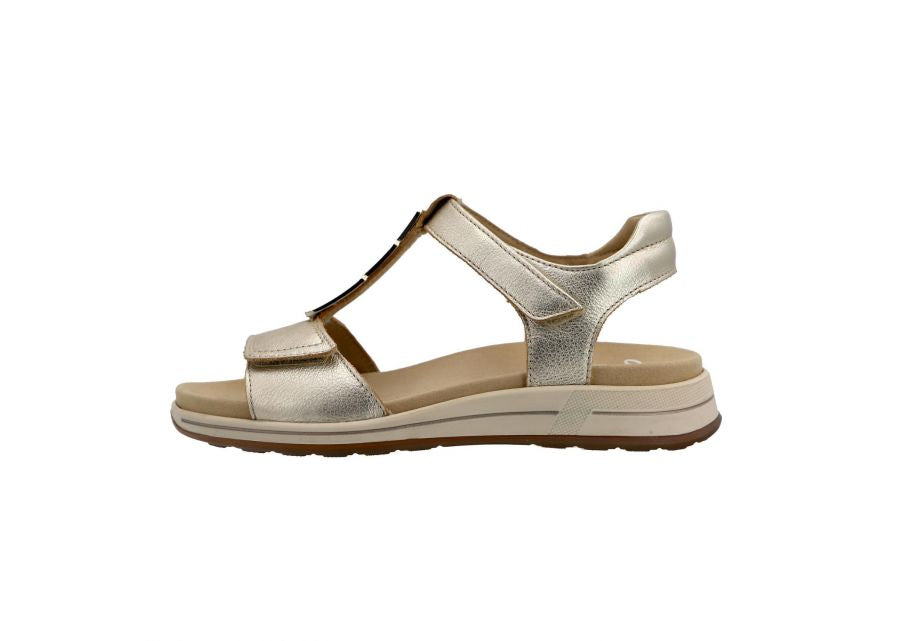 Ara 12-34804 11 Osaka-S H Fit Gold Sandals