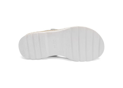 Ara 12-39103 10 Capri-S Dusty Grey Silver Slip On Mule with Velcro Straps