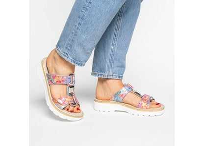 Ara 12-39103 16 Capri-S Multi Slip On Mule with Velcro Straps