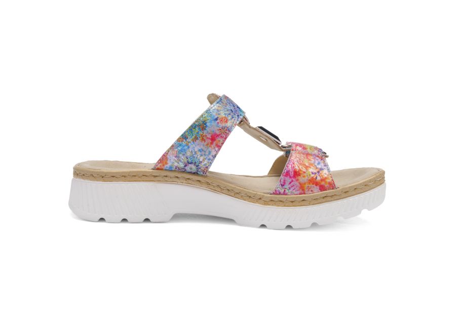 Ara 12-39103 16 Capri-S Multi Slip On Mule with Velcro Straps