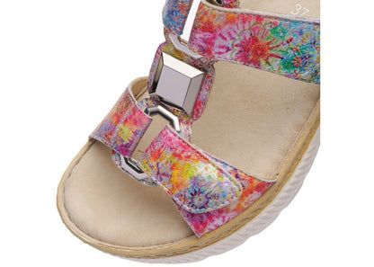 Ara 12-39103 16 Capri-S Multi Slip On Mule with Velcro Straps