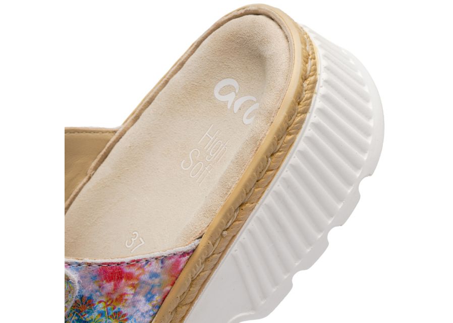 Ara 12-39103 16 Capri-S Multi Slip On Mule with Velcro Straps