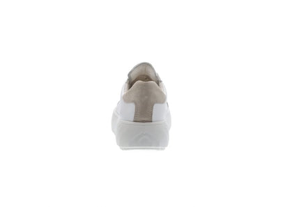 Ara 12-46523 04 Monaco H Fit White & Beige Back Sneakers