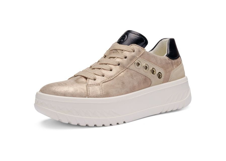 Ara 12-46709 05 Monaco 2.0 H Fit Beige Metallic & Black Sneakers