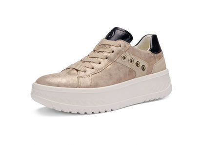 Ara 12-46709 05 Monaco 2.0 H Fit Beige Metallic & Black Sneakers