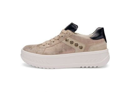 Ara 12-46709 05 Monaco 2.0 H Fit Beige Metallic & Black Sneakers