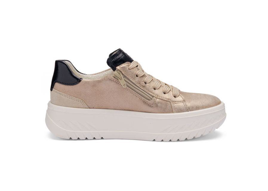 Ara 12-46709 05 Monaco 2.0 H Fit Beige Metallic & Black Sneakers