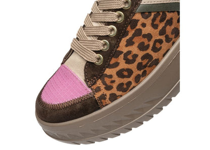 Ara 12-46711 19 Monaco 2.0 Brown Leopard Gold Combi H Fit Trainers
