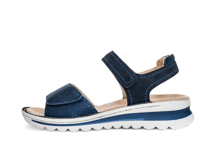 Ara 12-47207 03 Tampa-S 2.0 Navy G Fit Velcro Sandals with Slingback Strap