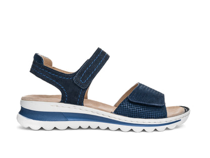 Ara 12-47207 03 Tampa-S 2.0 Navy G Fit Velcro Sandals with Slingback Strap