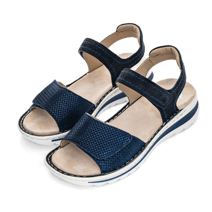 Ara 12-47207 03 Tampa-S 2.0 Navy G Fit Velcro Sandals with Slingback Strap