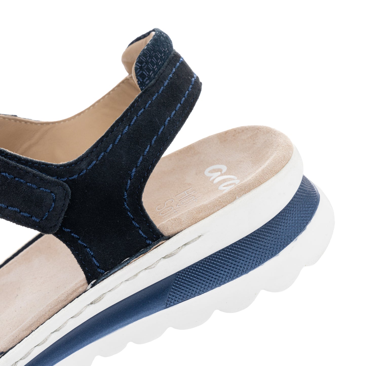 Ara 12-47207 03 Tampa-S 2.0 Navy G Fit Velcro Sandals with Slingback Strap