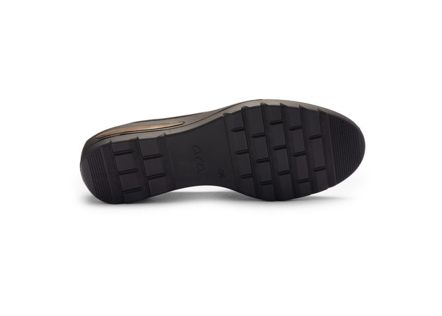 Ara 12-50609 11 Zurich 2.0 Black Patent & Leopard Print H Fit Slip On Loafers