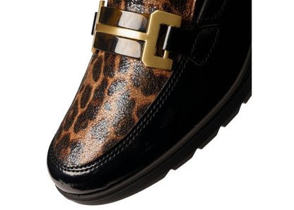 Ara 12-50609 11 Zurich 2.0 Black Patent & Leopard Print H Fit Slip On Loafers