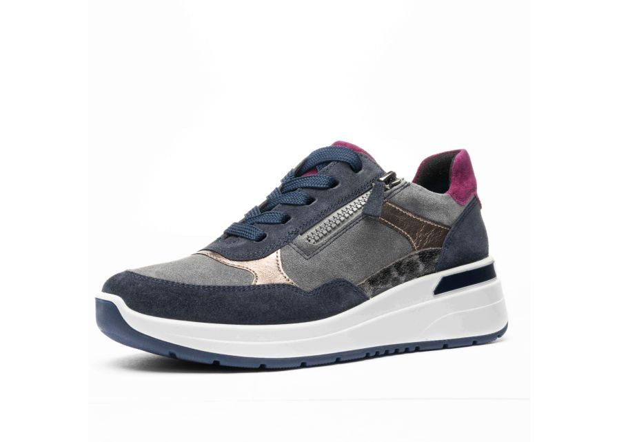 Ara 12-57702 22 Garda Blue Graphit Grey Combi H Fit Trainers