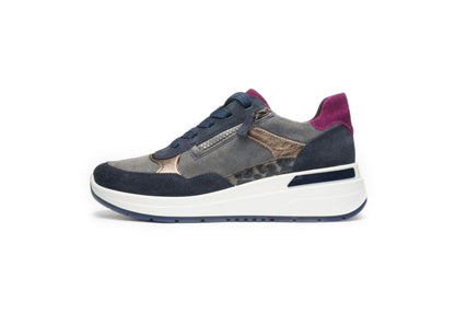 Ara 12-57702 22 Garda Blue Graphit Grey Combi H Fit Trainers
