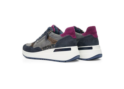 Ara 12-57702 22 Garda Blue Graphit Grey Combi H Fit Trainers