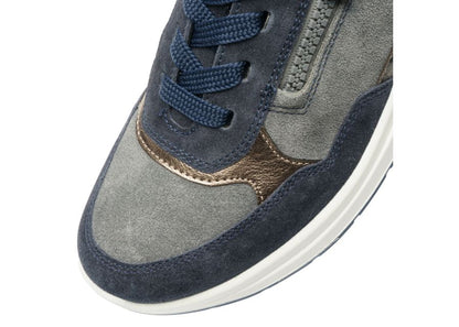 Ara 12-57702 22 Garda Blue Graphit Grey Combi H Fit Trainers