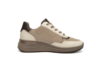 Ara 12-57702 95 Garda Cream, Brown Combi Combi H Fit Trainers