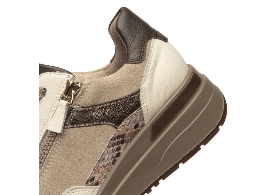 Ara 12-57702 95 Garda Cream, Brown Combi Combi H Fit Trainers