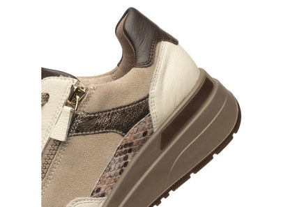 Ara 12-57702 95 Garda Cream, Brown Combi Combi H Fit Trainers