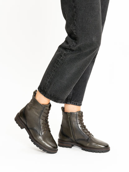 Ara 12-11260 06 G Fit Forest Green Lace Ankle Boots