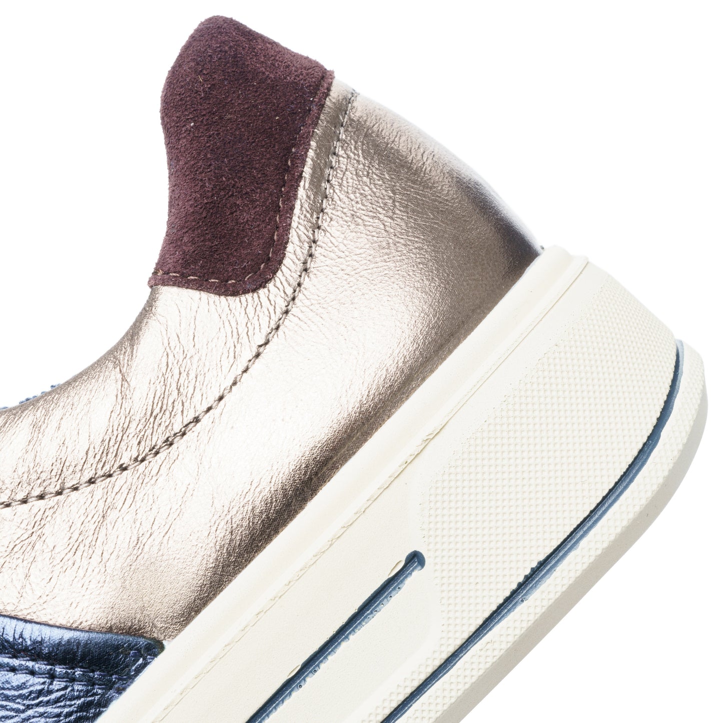 Ara 12-23012 05 Canberra 3.0 H Fit Bronze & Navy Metallic Sneakers with Plum Heel