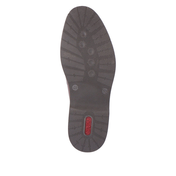 Rieker 12507-24 Tan Brown Beige Sole Navy Lace Shoes