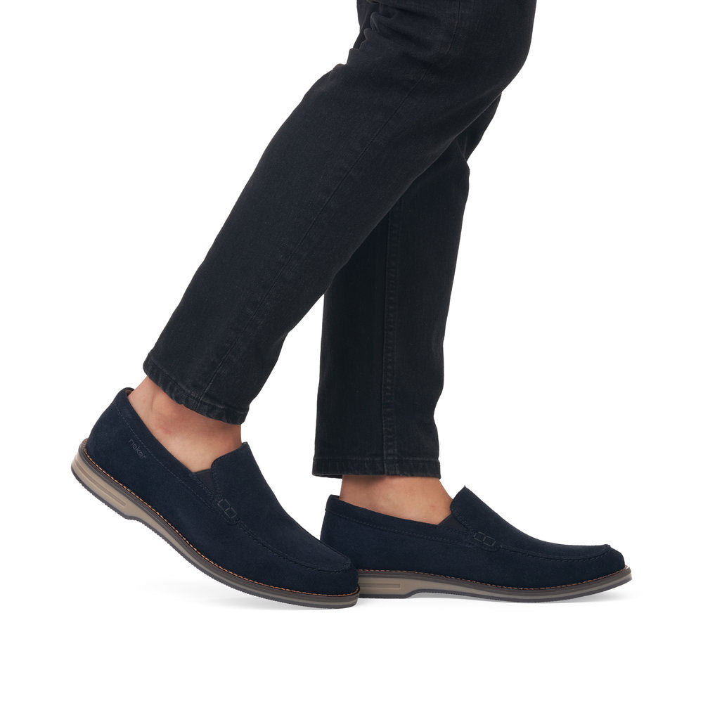 Rieker 12551-14 Navy Blue Slip On Loafers