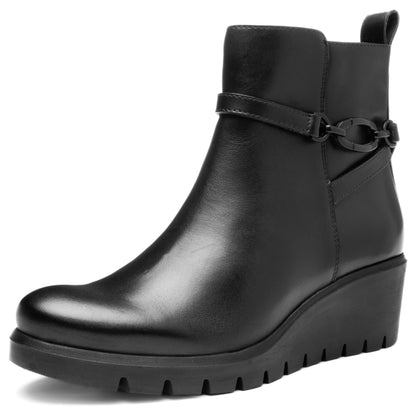 Ara 12-57002 01 H Fit Black Wedge Ankle Boots