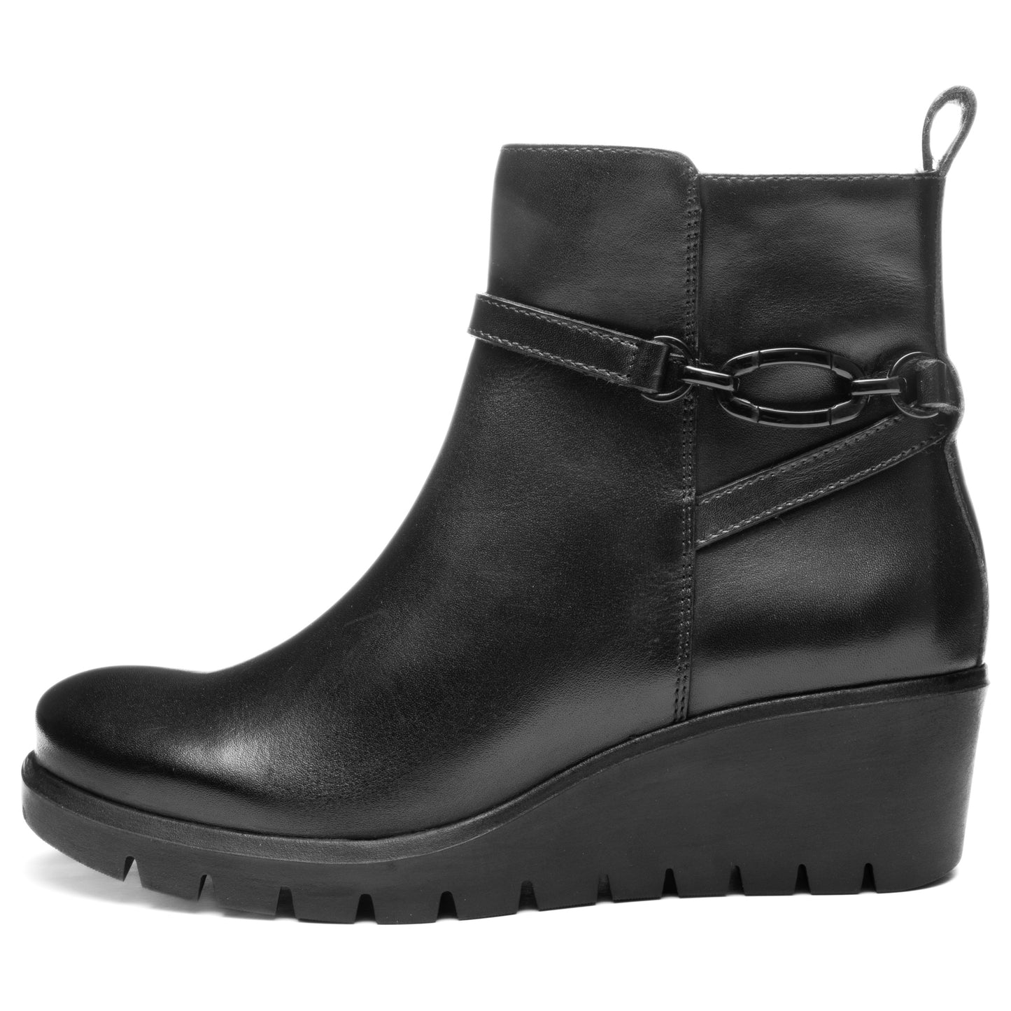 Ara 12-57002 01 H Fit Black Wedge Ankle Boots
