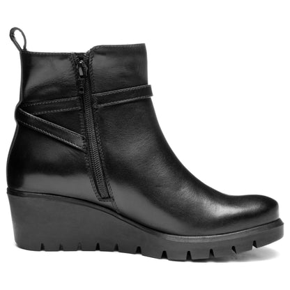 Ara 12-57002 01 H Fit Black Wedge Ankle Boots