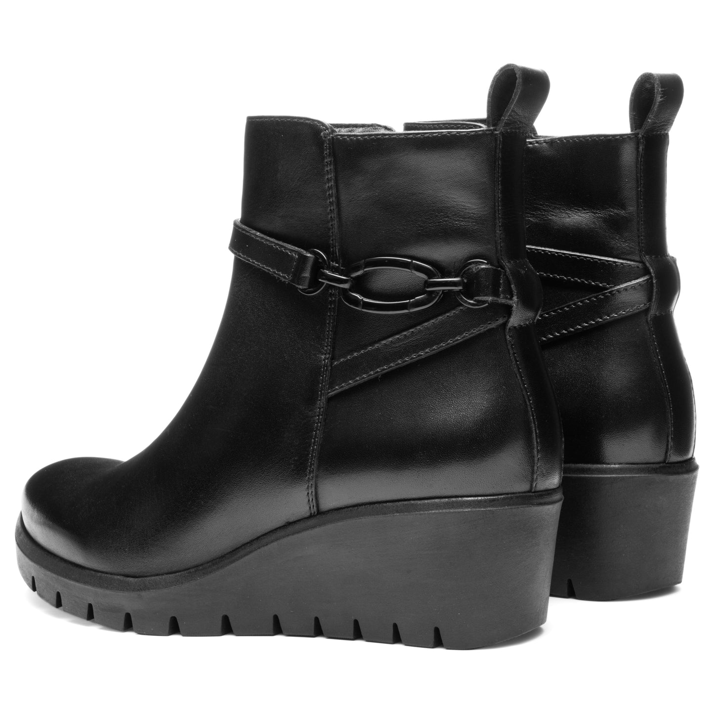 Ara 12-57002 01 H Fit Black Wedge Ankle Boots
