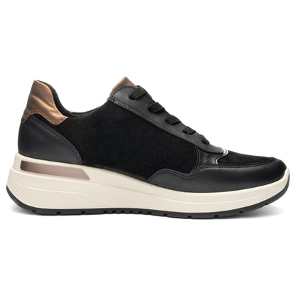 Ara 12-57702 01 Garda H Fit Black Sneakers with Zip