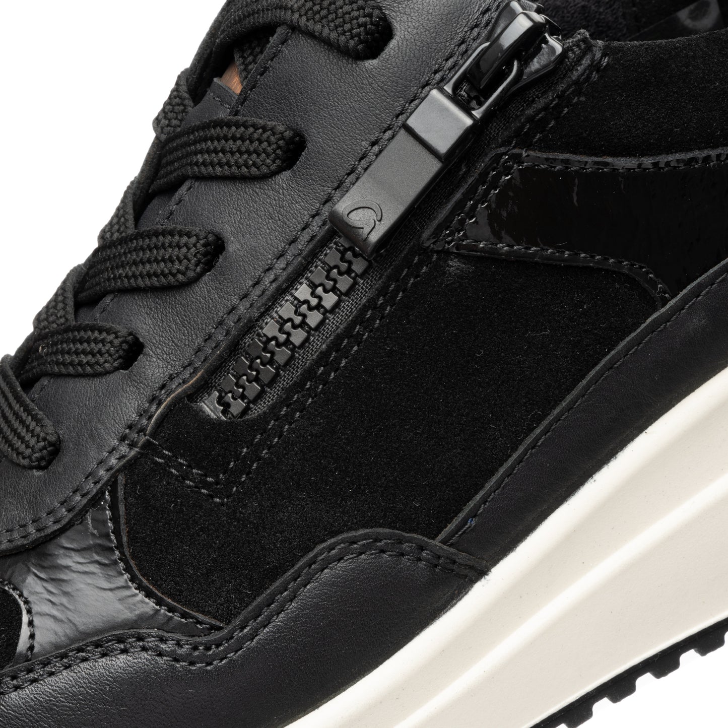 Ara 12-57702 01 Garda H Fit Black Sneakers with Zip