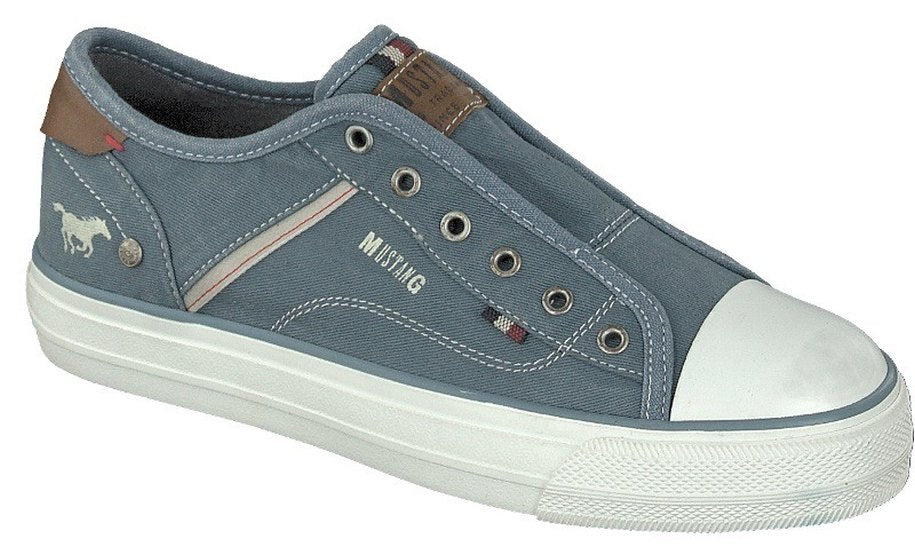 Mustang 1272-402-875 Sky Blue Slip On Trainers