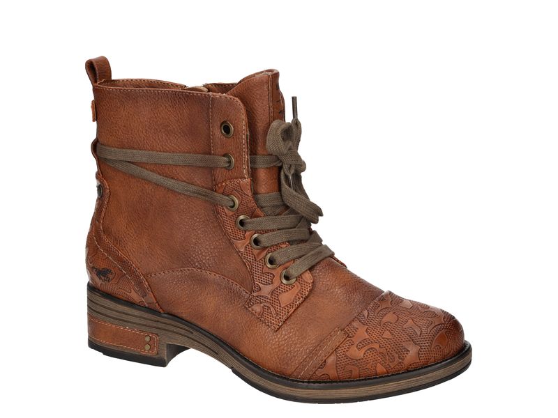 Mustang 1293-501-307 Cognac Tan Ankle Boots