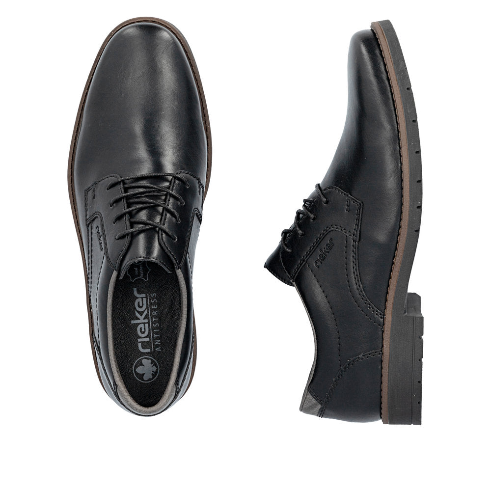 Rieker 13900-00 Black Lace Shoes