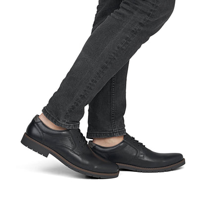 Rieker 13900-00 Black Lace Shoes