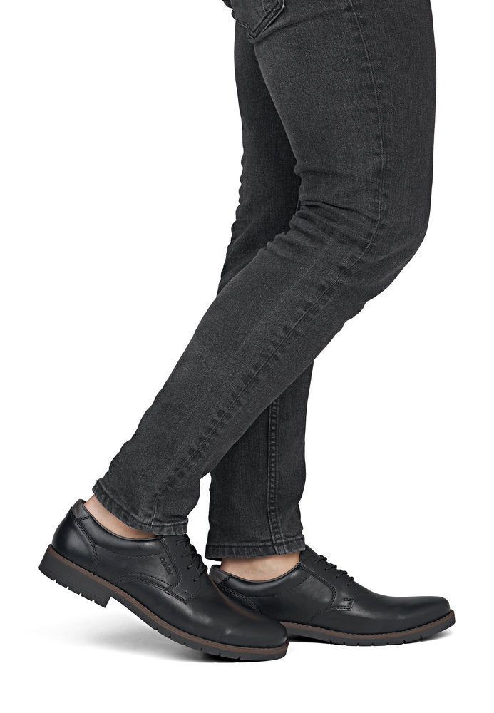 Rieker 13900-00 Black Lace Shoes