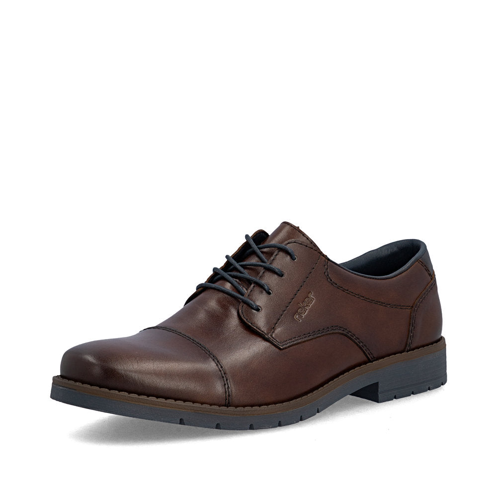 Rieker 13901-25 Brown & Navy Formal Shoes