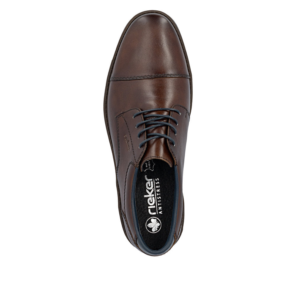 Rieker 13901-25 Brown & Navy Formal Shoes