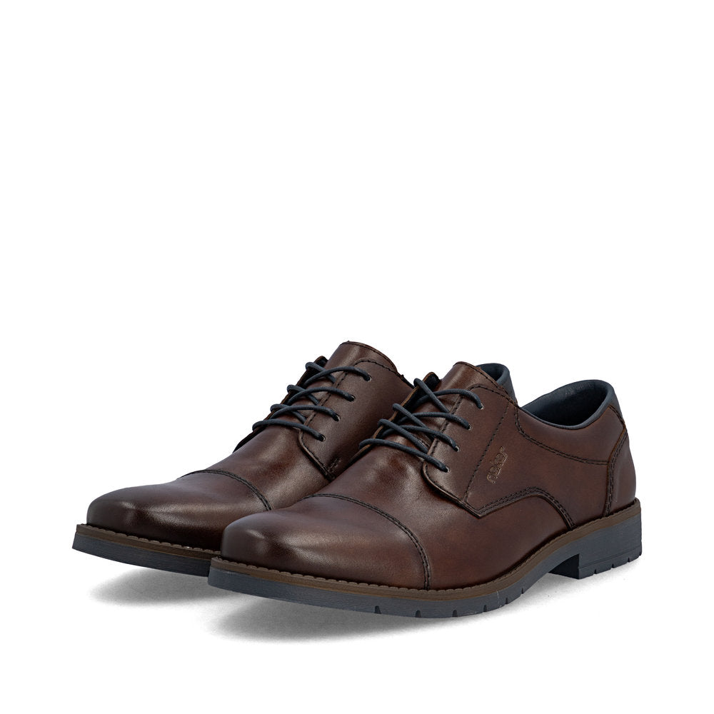 Rieker 13901-25 Brown & Navy Formal Shoes