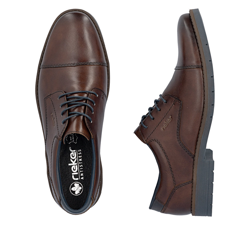 Rieker 13901-25 Brown & Navy Formal Shoes