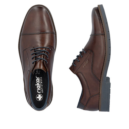 Rieker 13901-25 Brown & Navy Formal Shoes