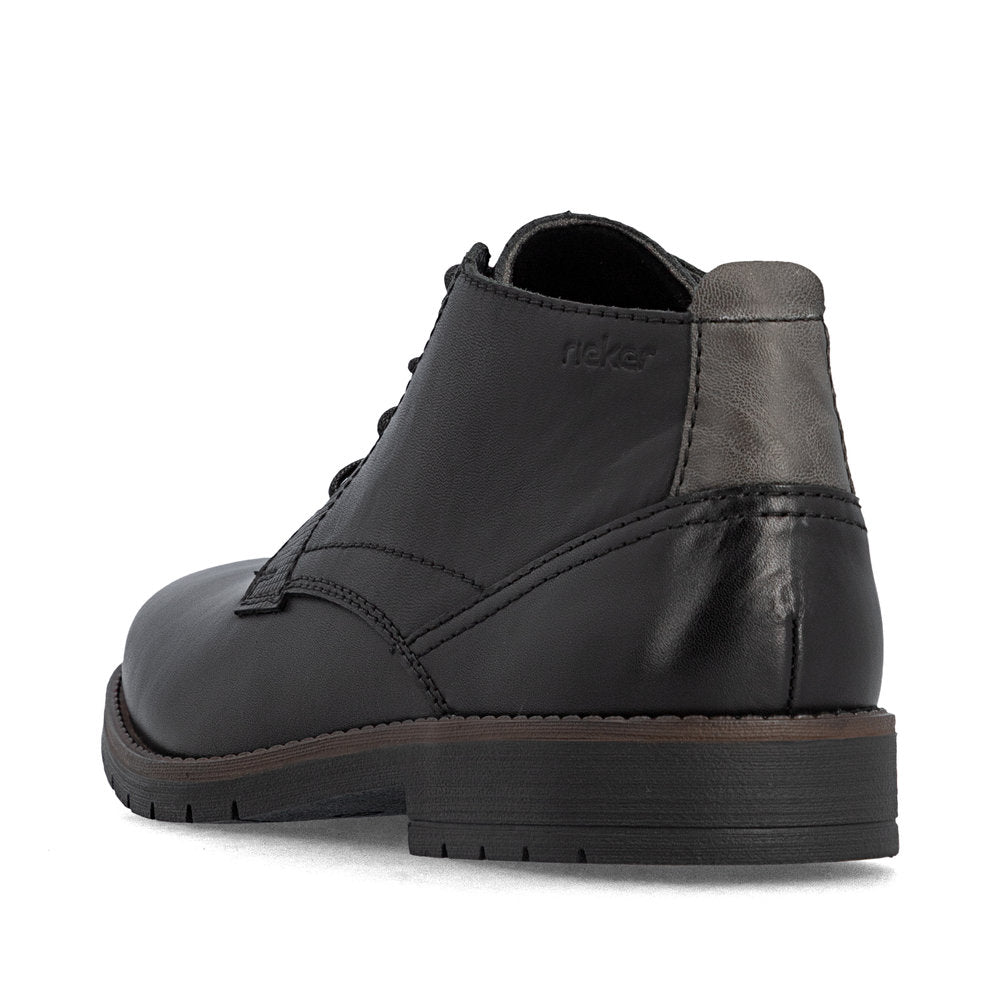 Rieker 13902-00 Black Lace Boots