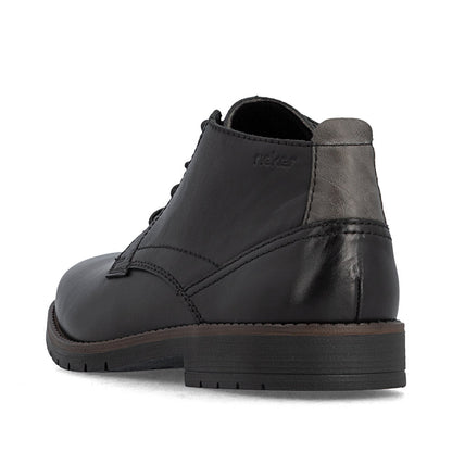 Rieker 13902-00 Black Lace Boots